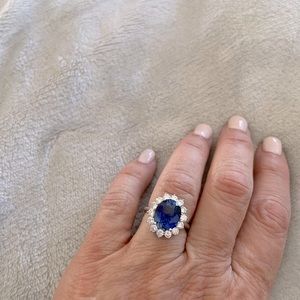 Blue cz ring